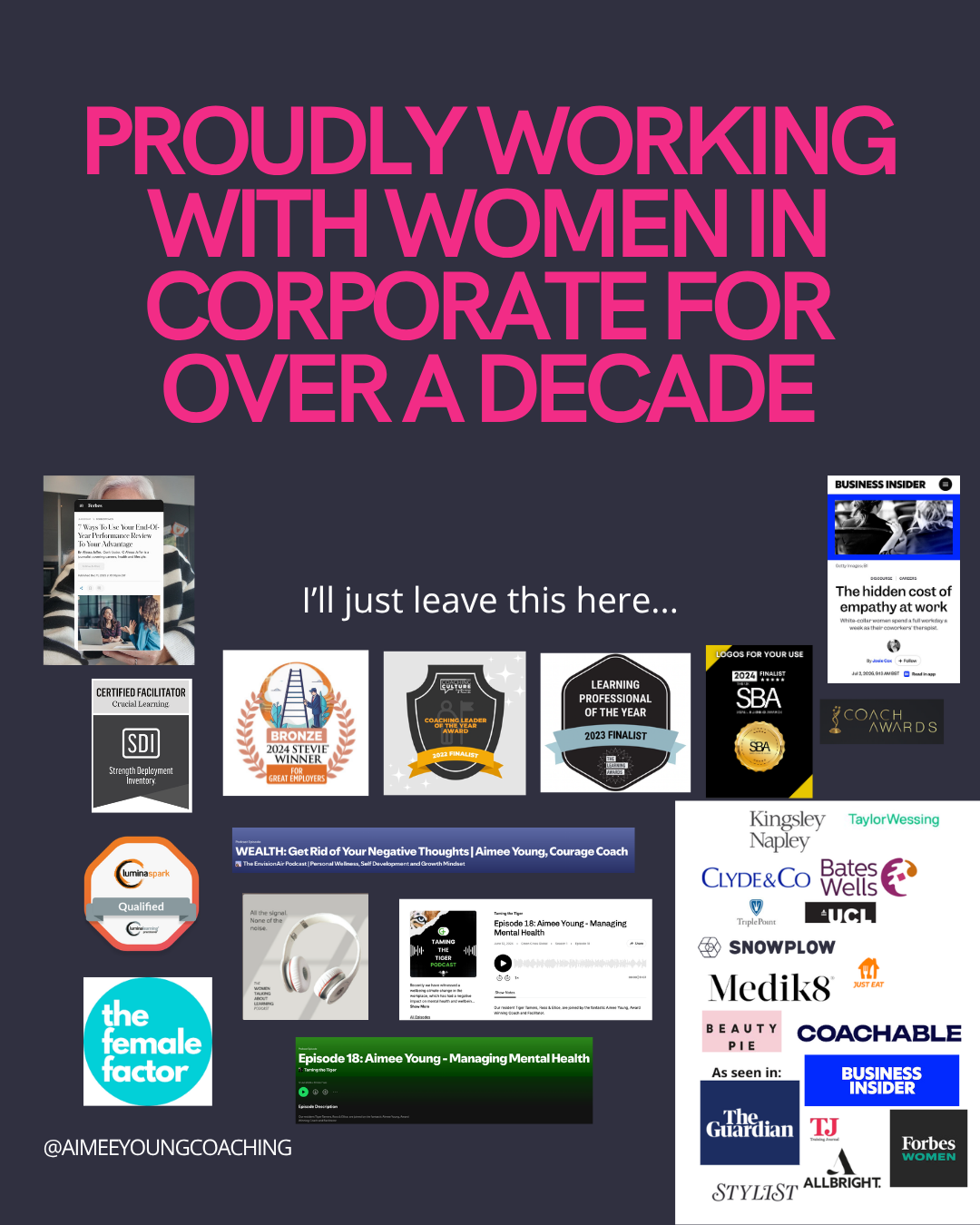 Proudly working with women in corporate for over a decade